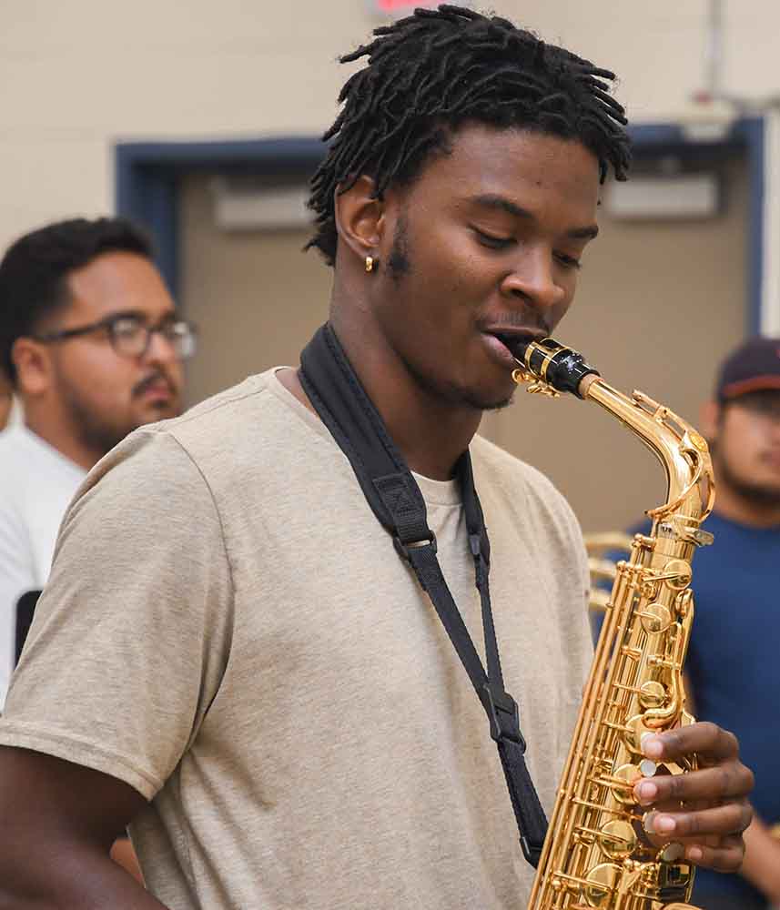 Group photo of San Jacinto College music students