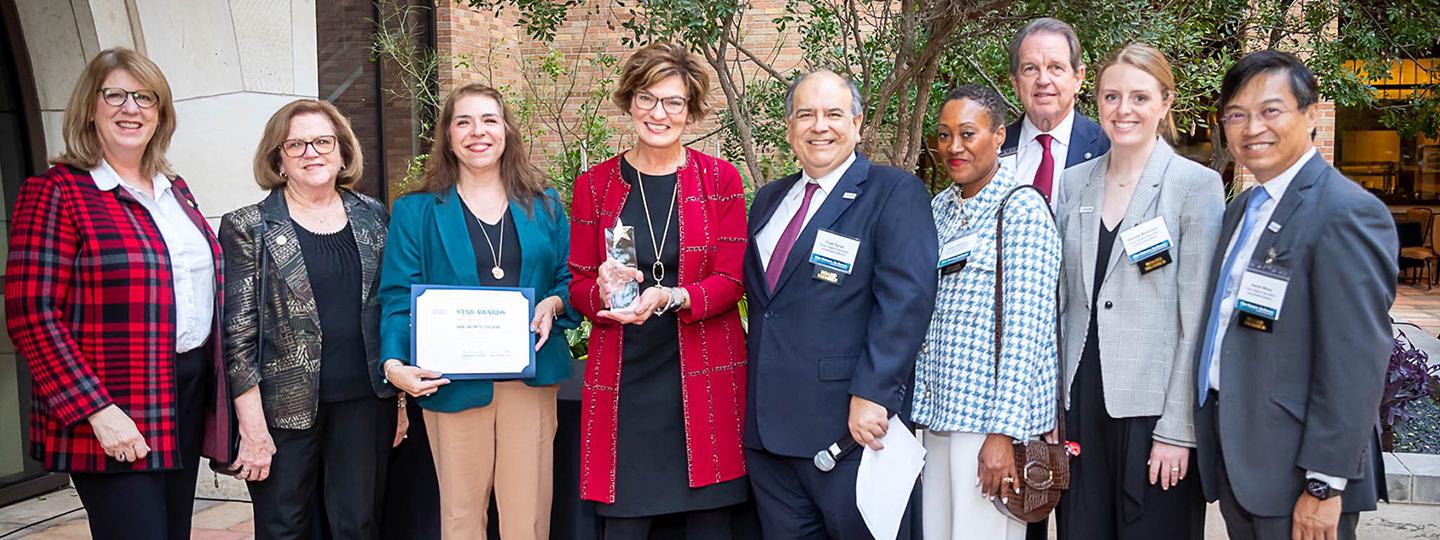 San Jacinto College received the Star Award for helping to build a talent strong Texas.
